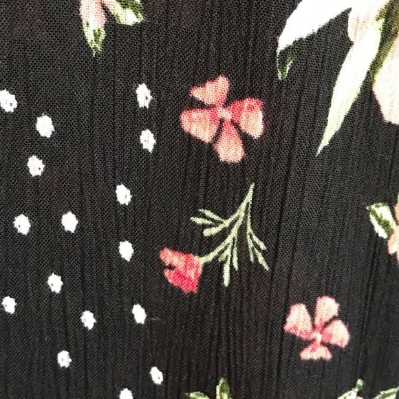 WOMAN WITHIN Maxi Dress Black Floral Short Sleeve V Neck Women’s Plus Size 4X 34 - Picture 6 of 15